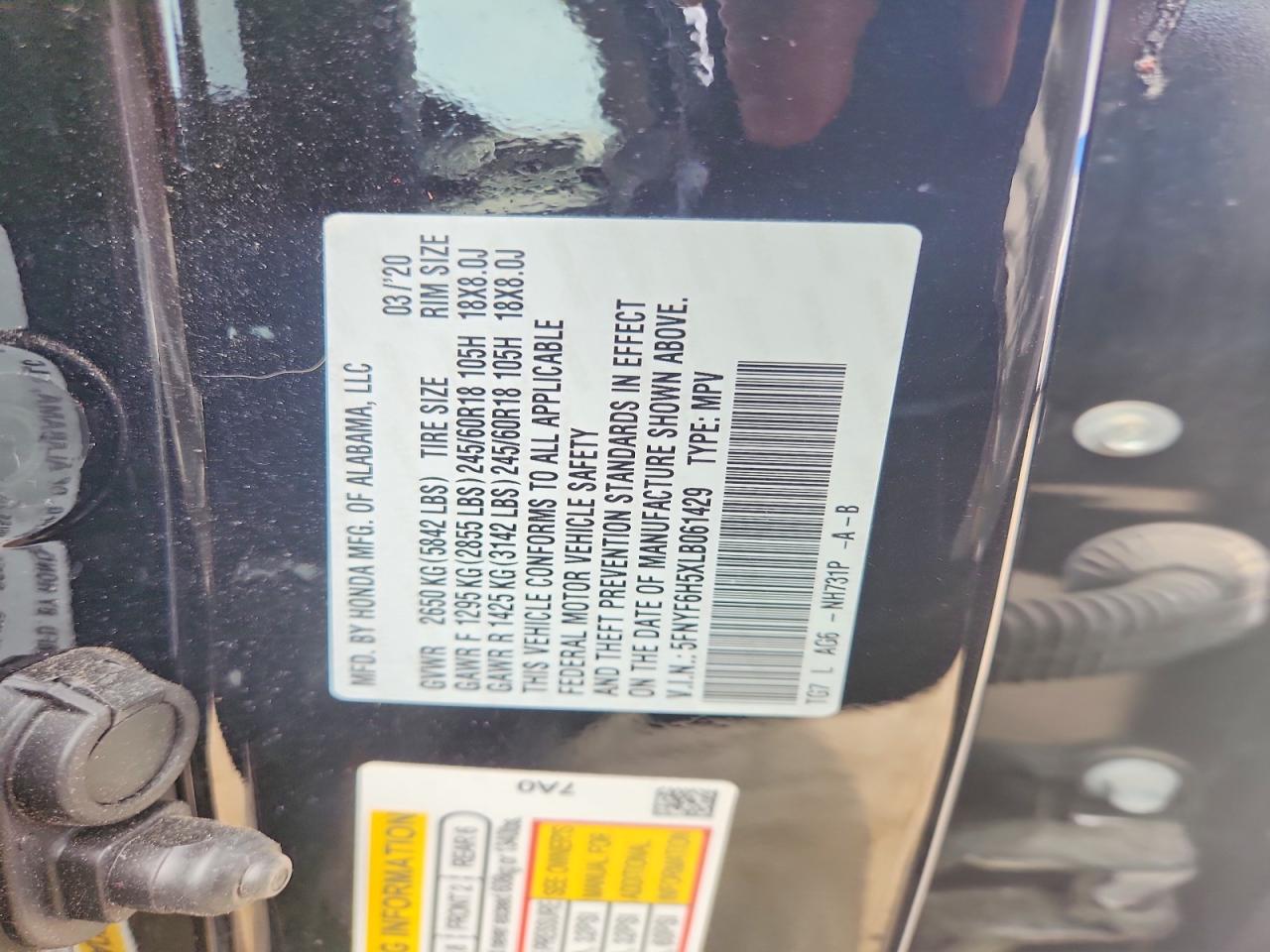 2020 HONDA PILOT