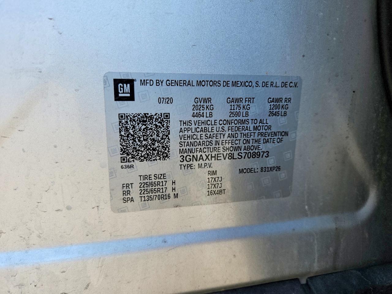 2020 CHEVROLET EQUINOX