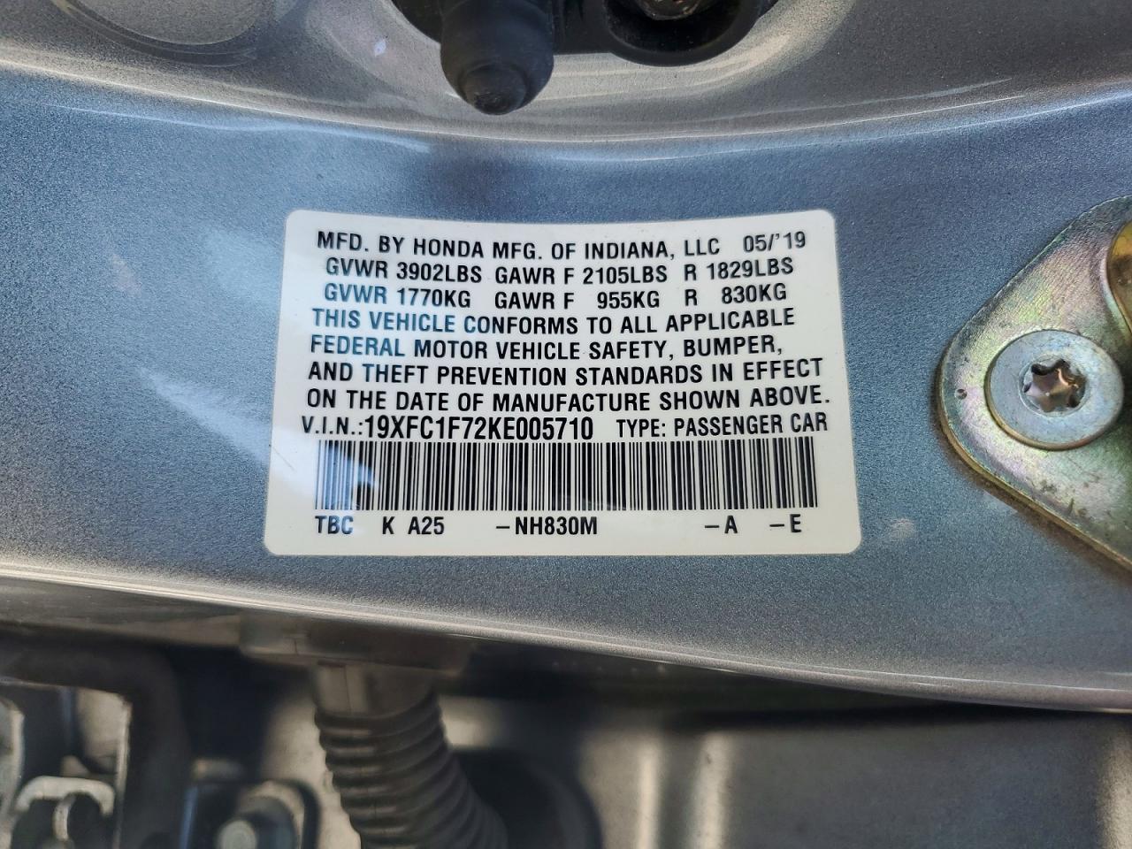 2019 HONDA CIVIC