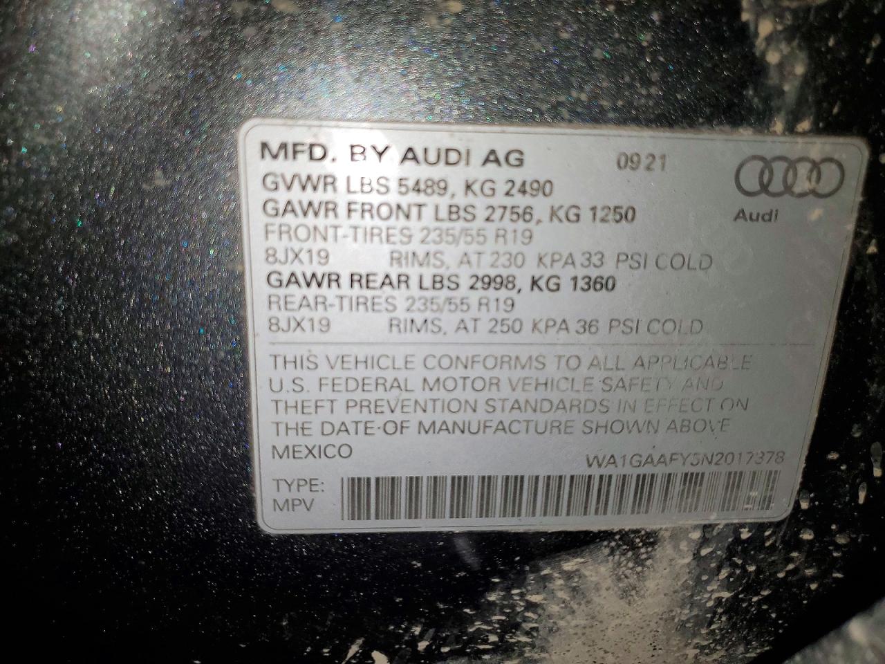 2022 AUDI Q5