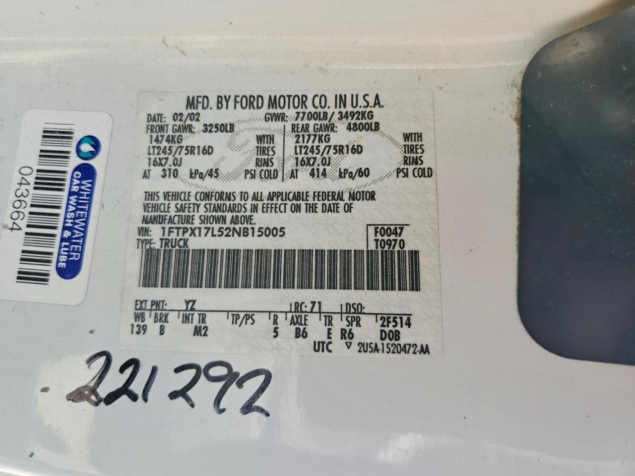 2002 FORD F150