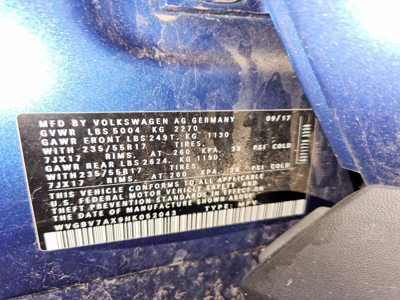 2017 VOLKSWAGEN TIGUAN