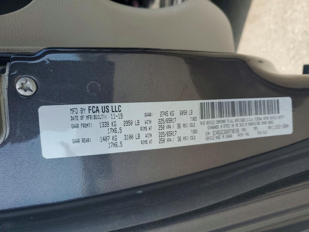 2019 DODGE CARAVAN