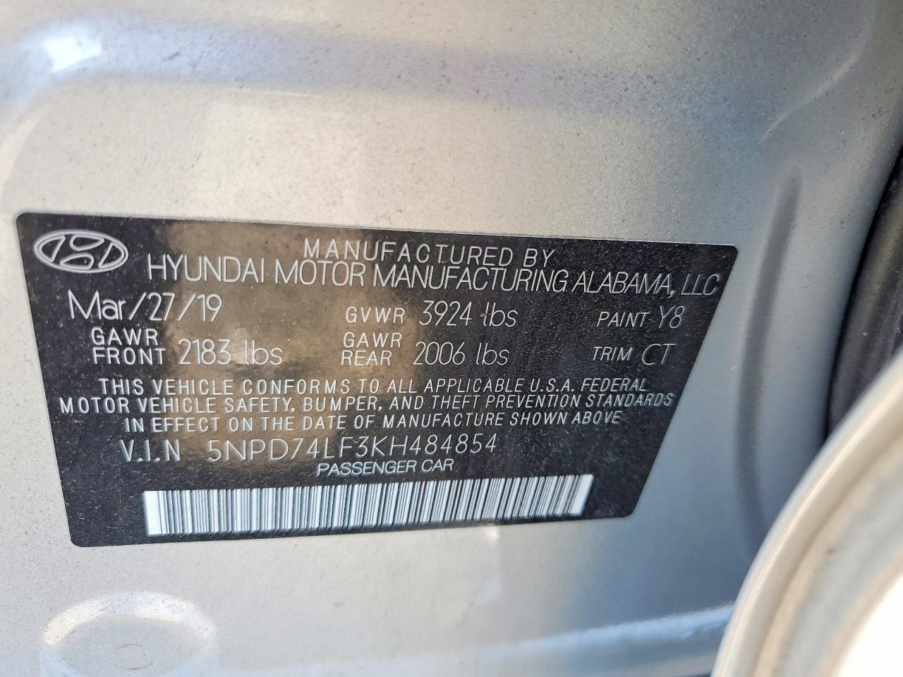 2019 HYUNDAI ELANTRA