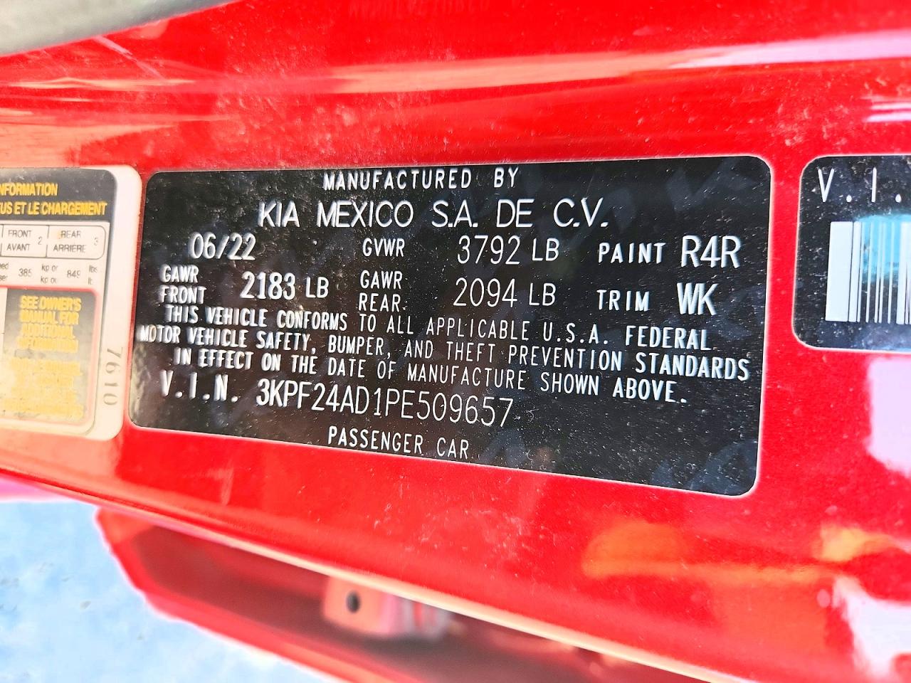 2023 KIA FORTE