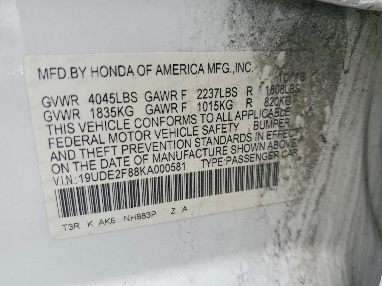 2019 ACURA ILX