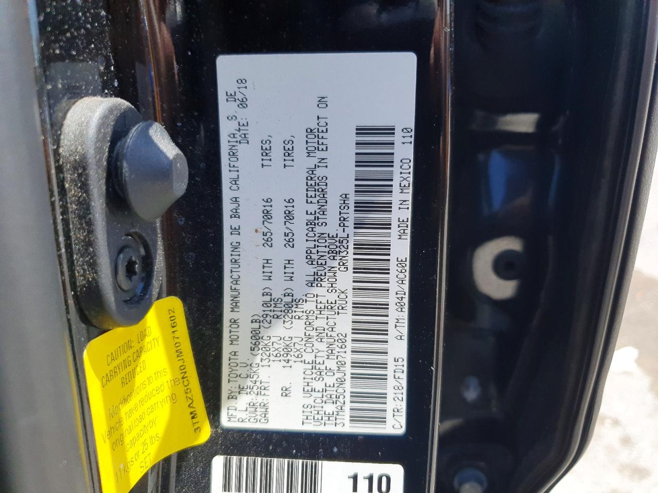2018 TOYOTA TACOMA
