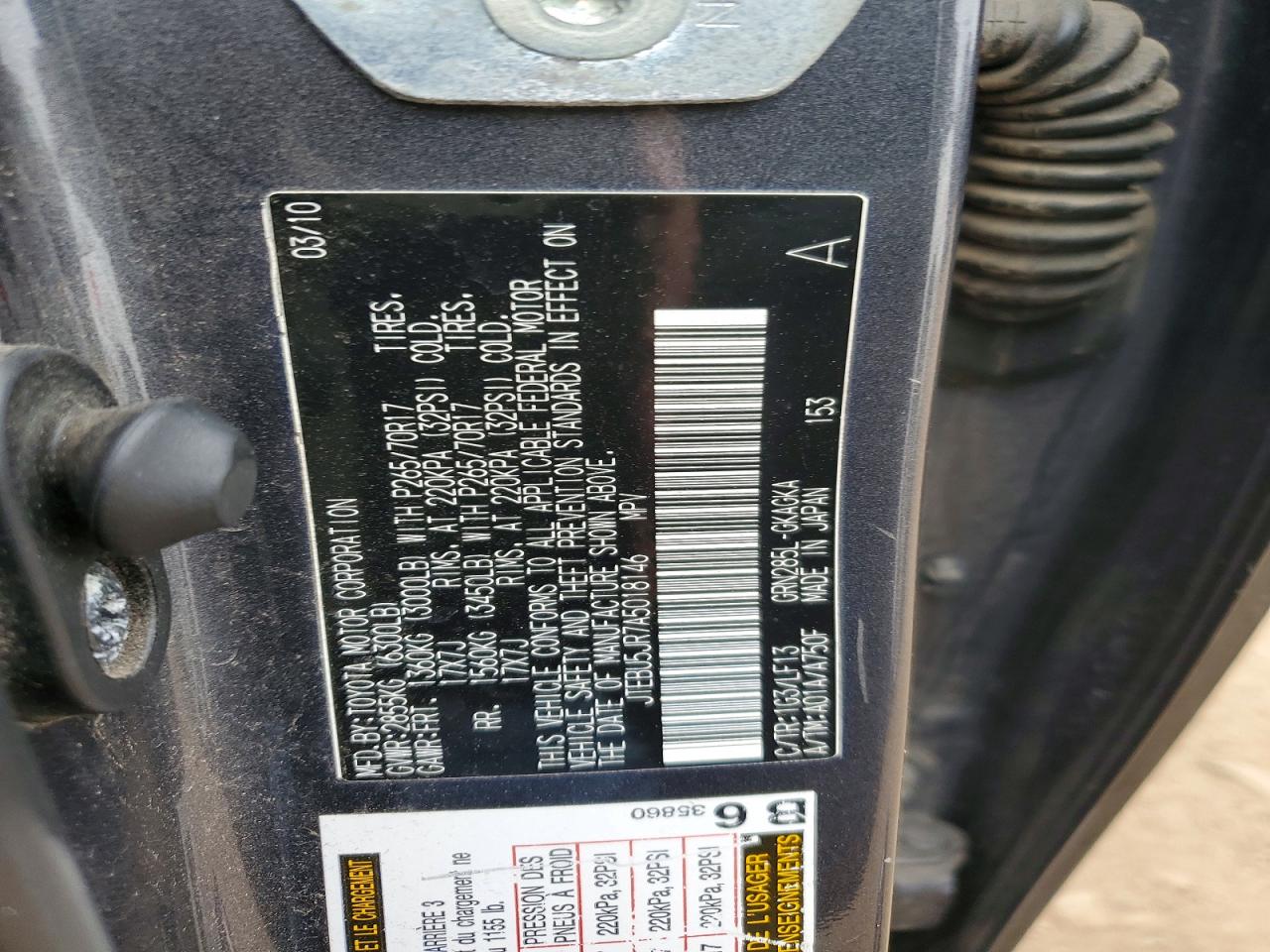2010 TOYOTA 4RUNNER