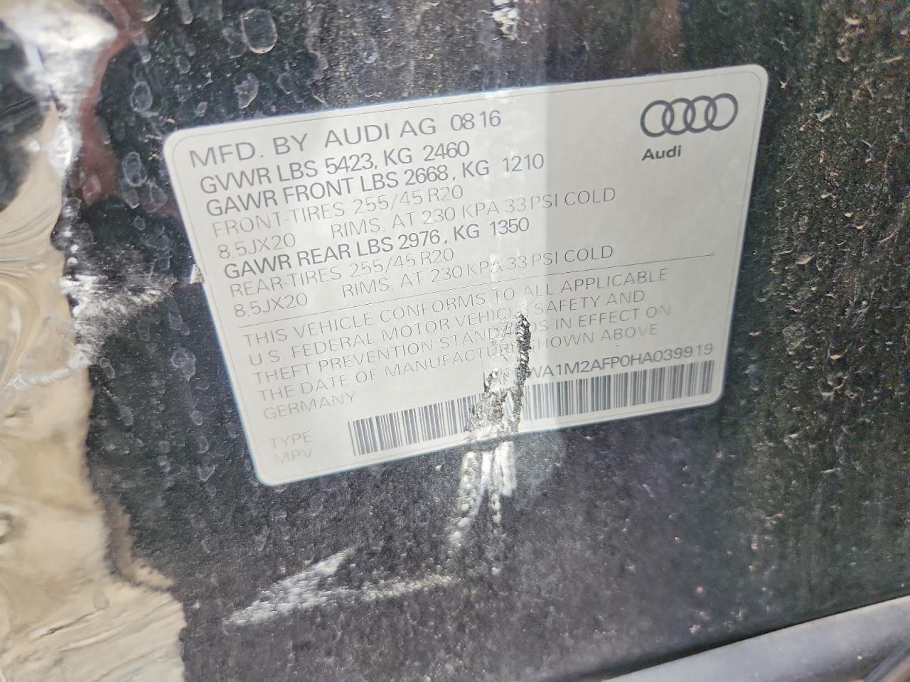 2017 AUDI Q5