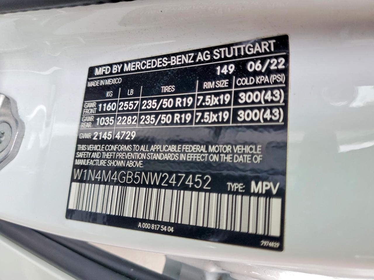 2022 MERCEDES-BENZ GLB-CLASS