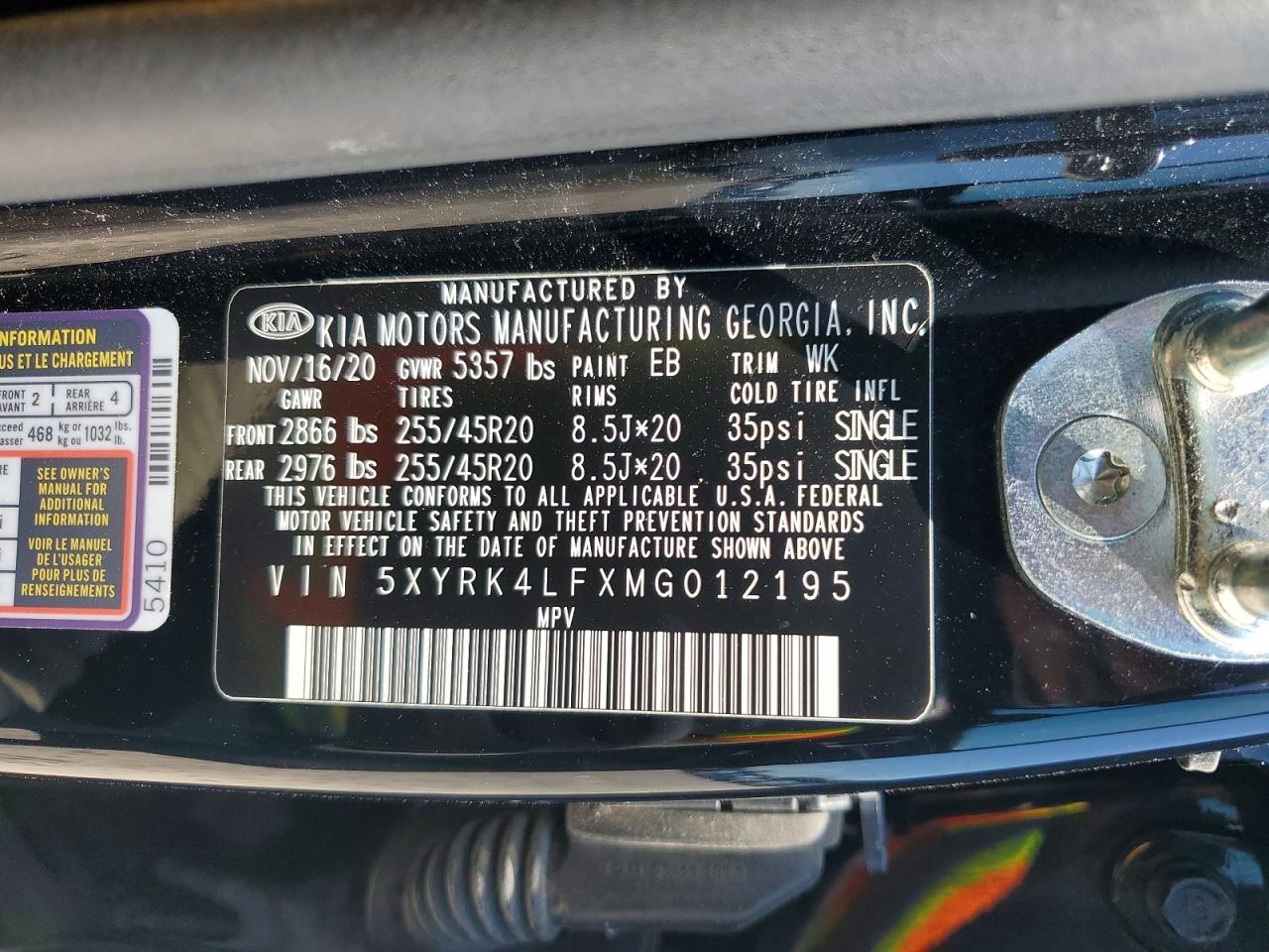 2021 KIA SORENTO