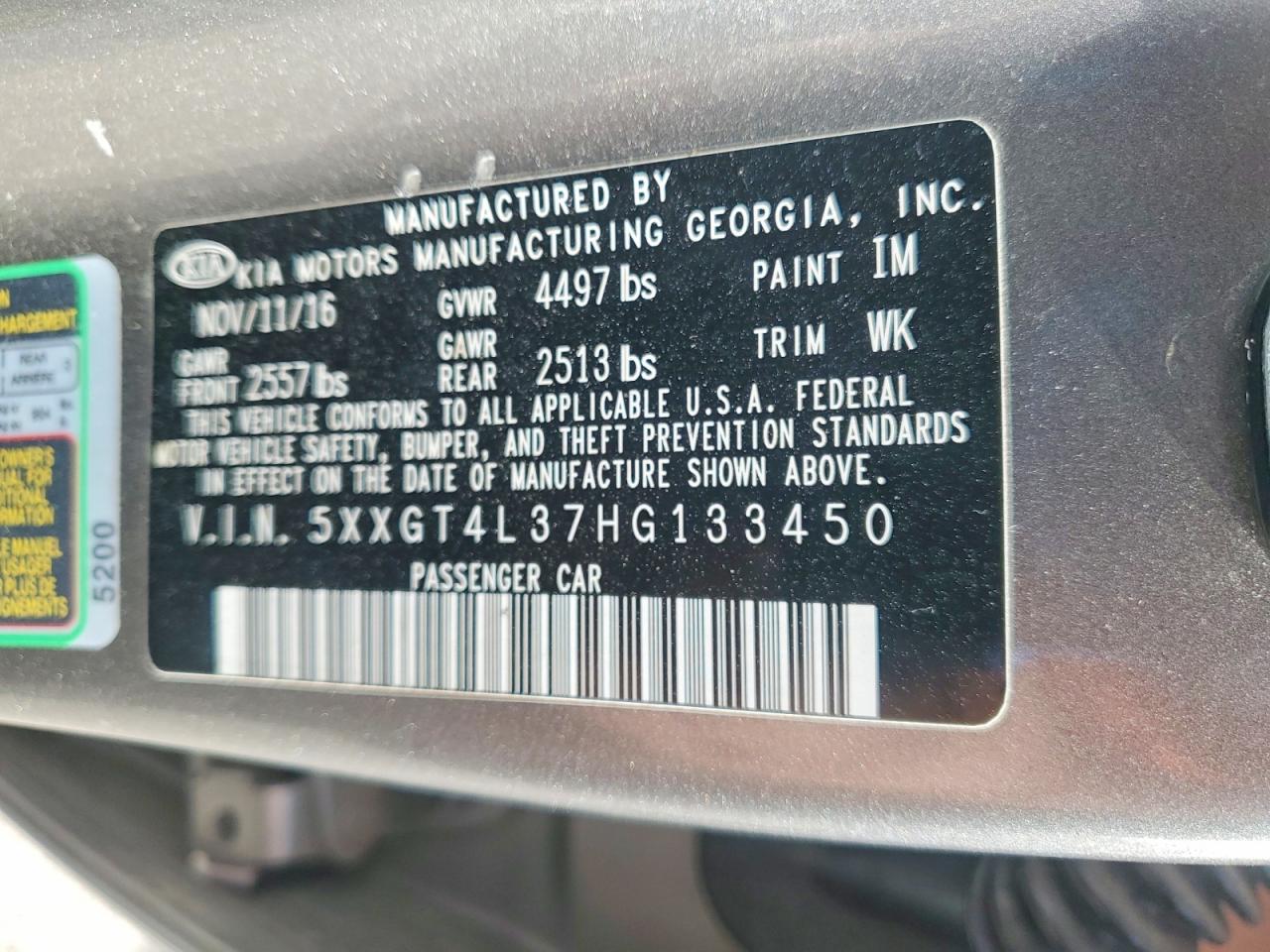 2017 KIA OPTIMA