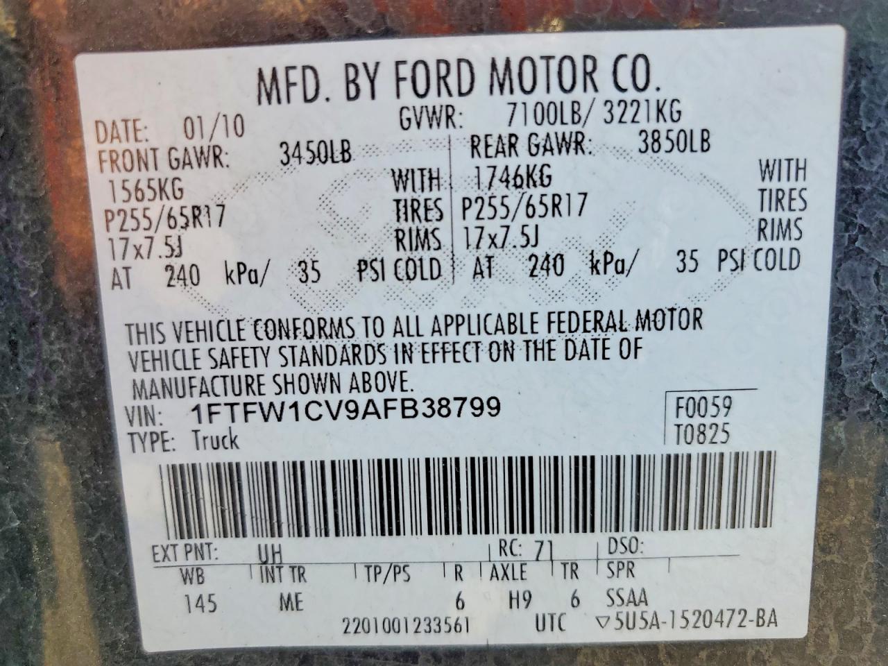 2010 FORD F150