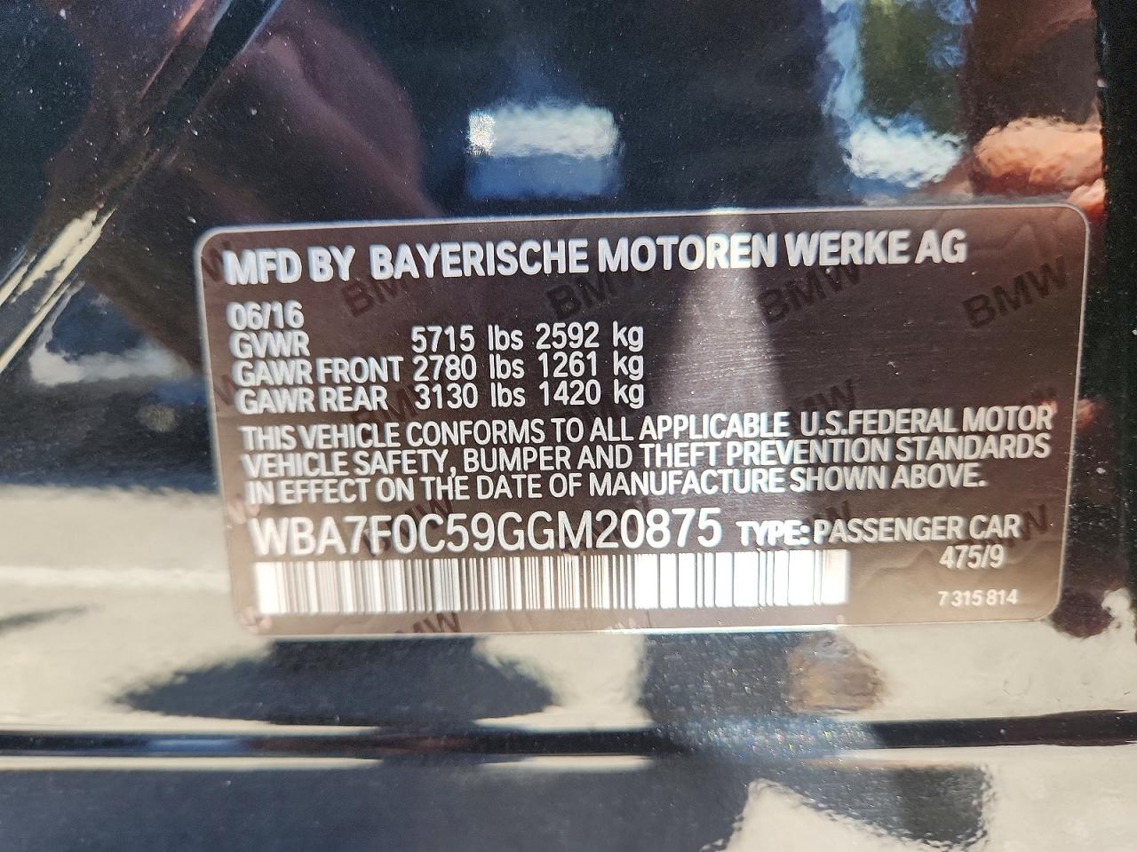 2016 BMW 7 SERIES