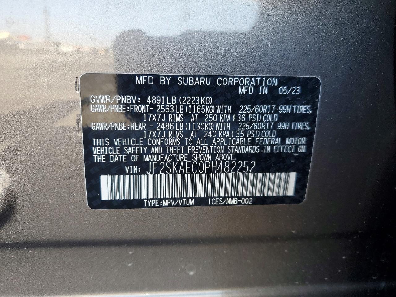 2023 SUBARU FORESTER