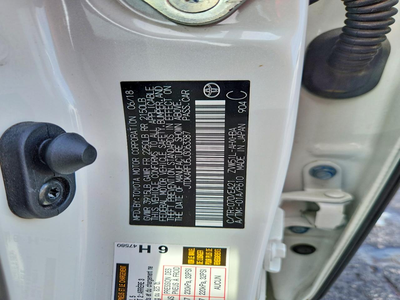 2018 TOYOTA PRIUS
