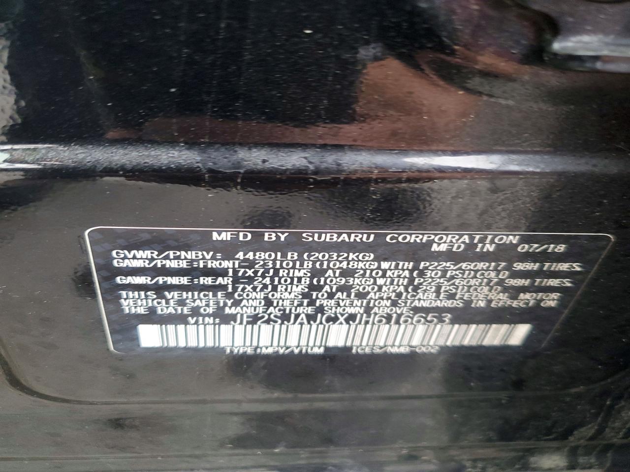 2018 SUBARU FORESTER