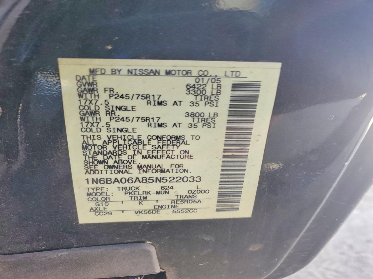 2005 NISSAN TITAN