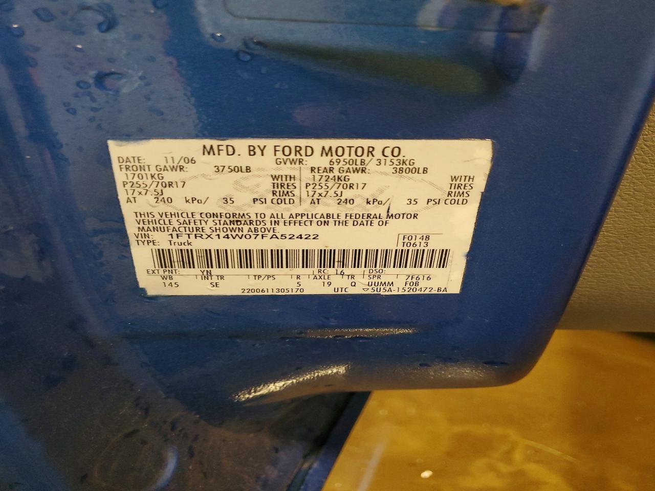 2007 FORD F150