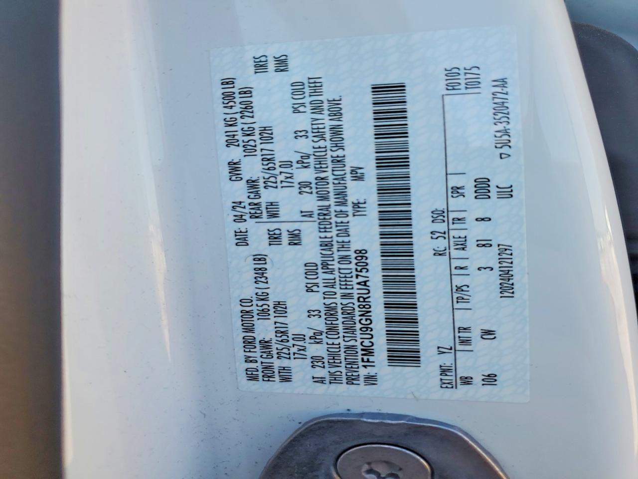 2024 FORD ESCAPE