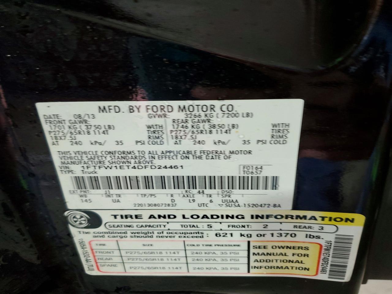 2013 FORD F150