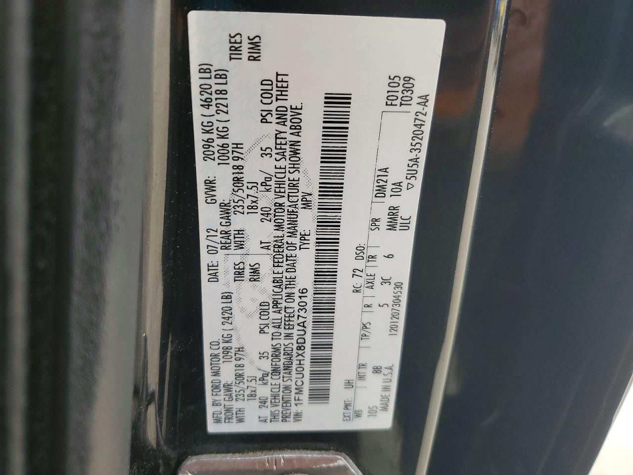 2013 FORD ESCAPE