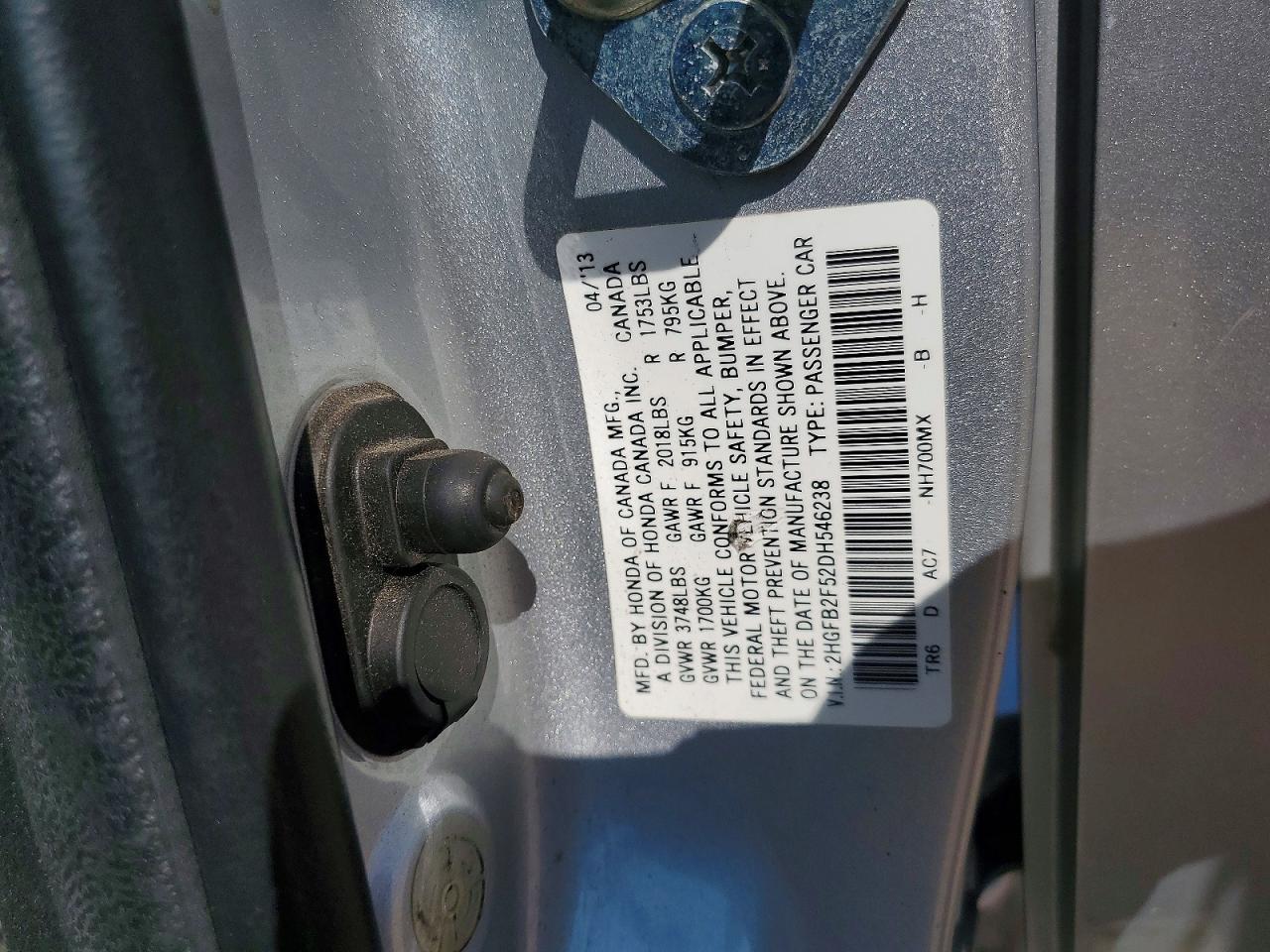 2013 HONDA CIVIC
