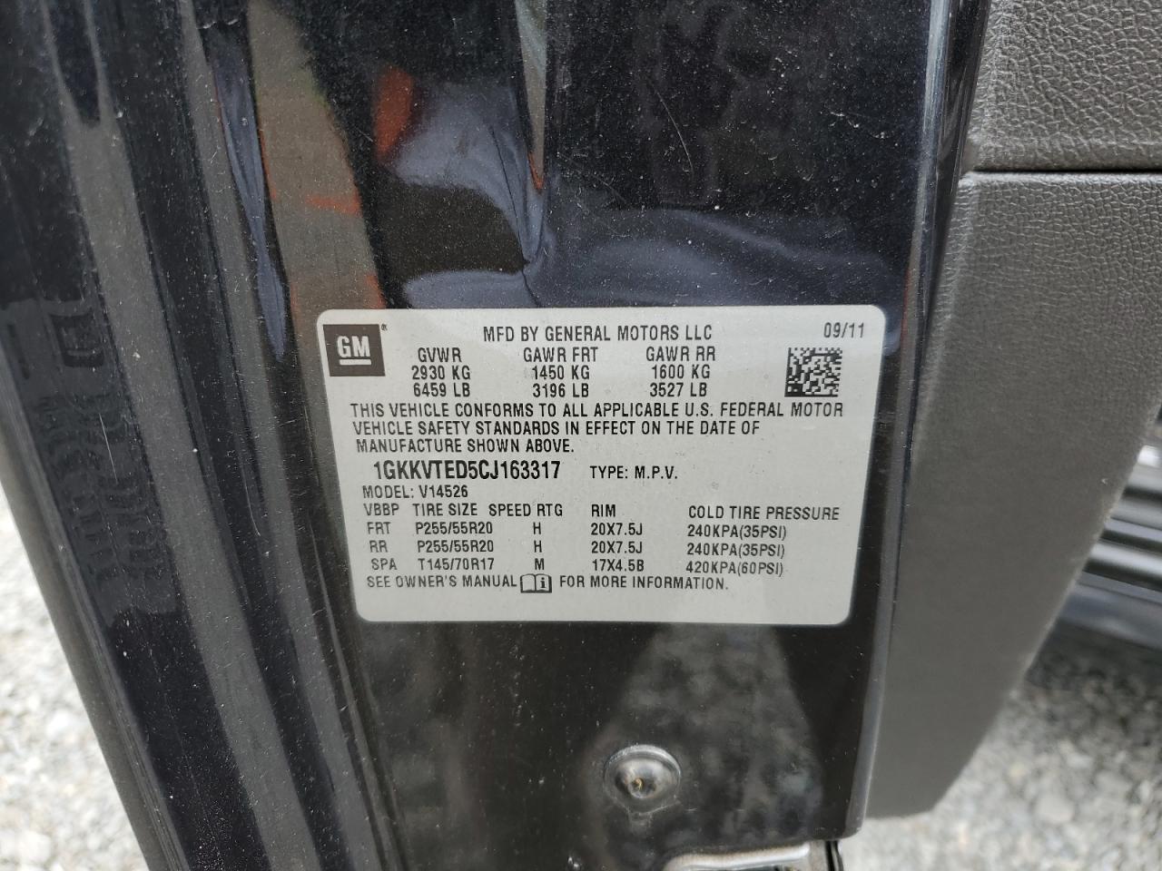 2012 GMC ACADIA DEN
