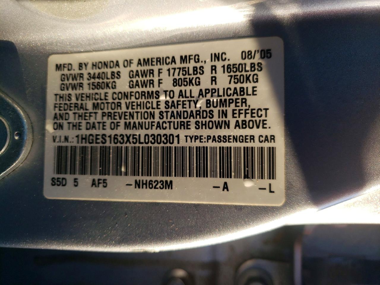 2005 HONDA CIVIC