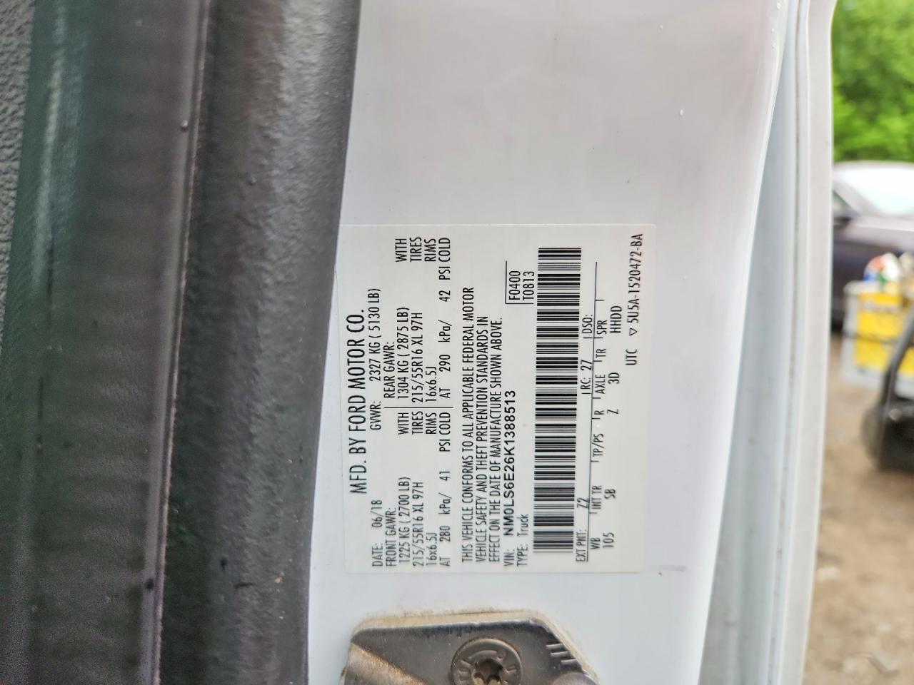 2019 FORD TRANSIT