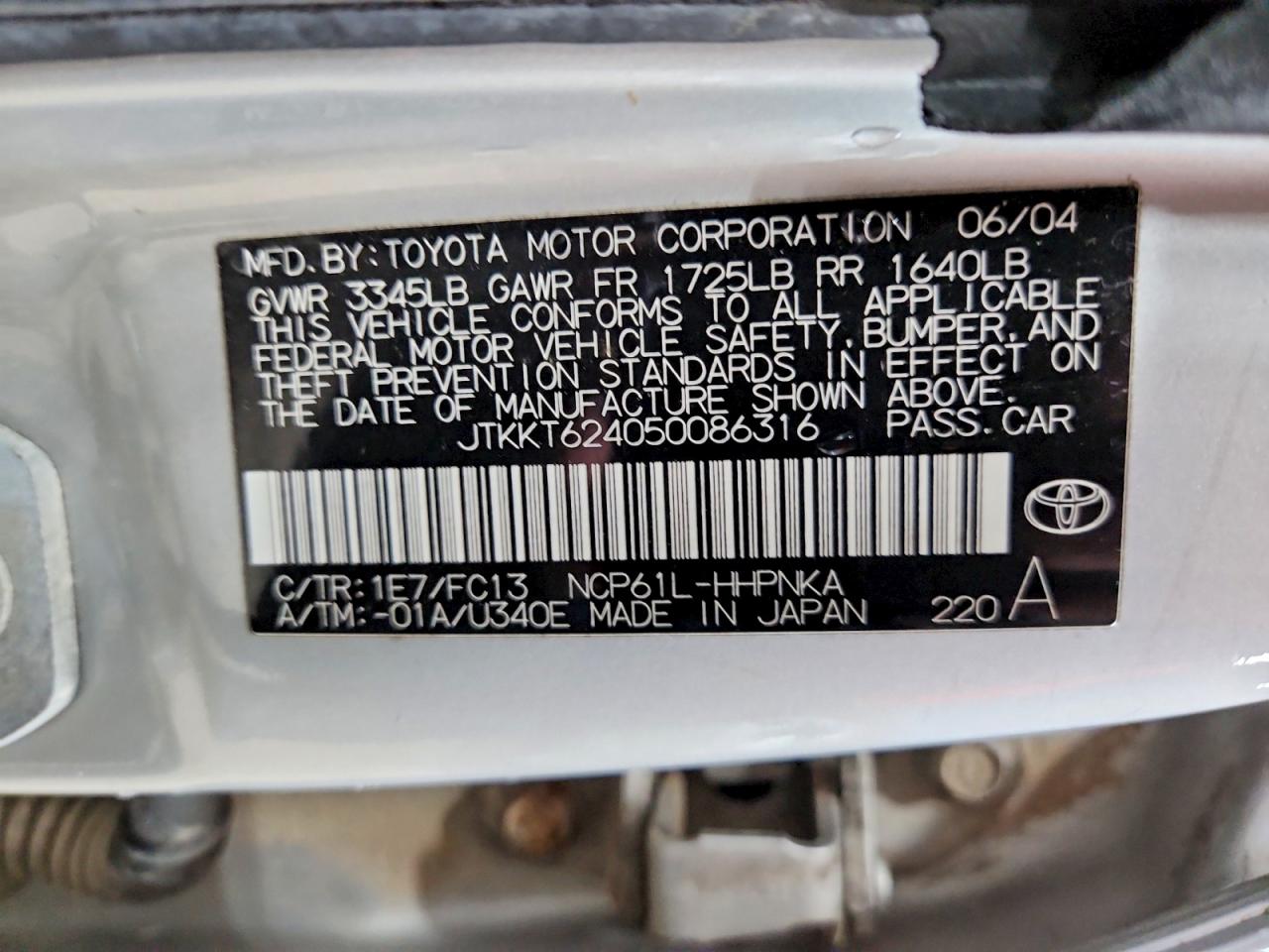 2005 SCION XA
