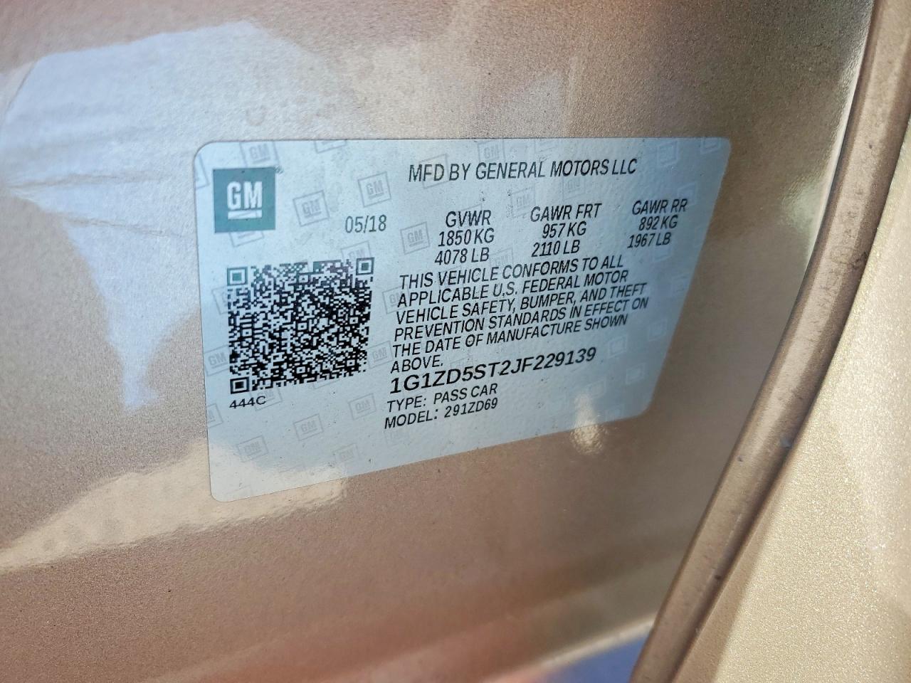 2018 CHEVROLET MALIBU