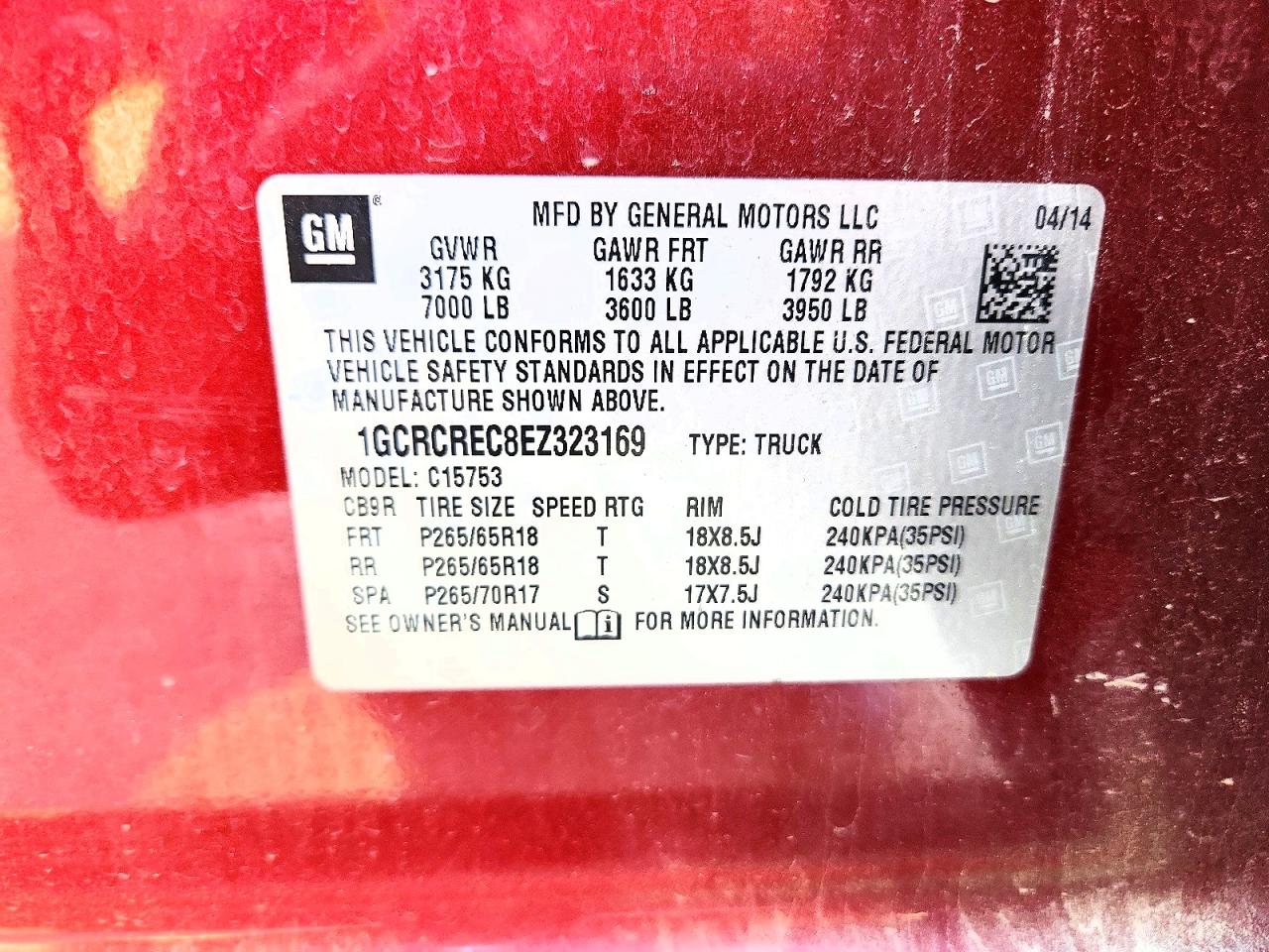 2014 CHEVROLET SILVERADO