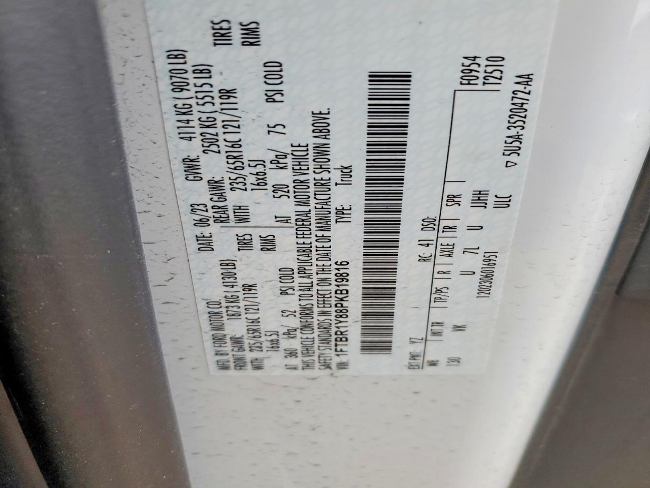 2023 FORD TRANSIT