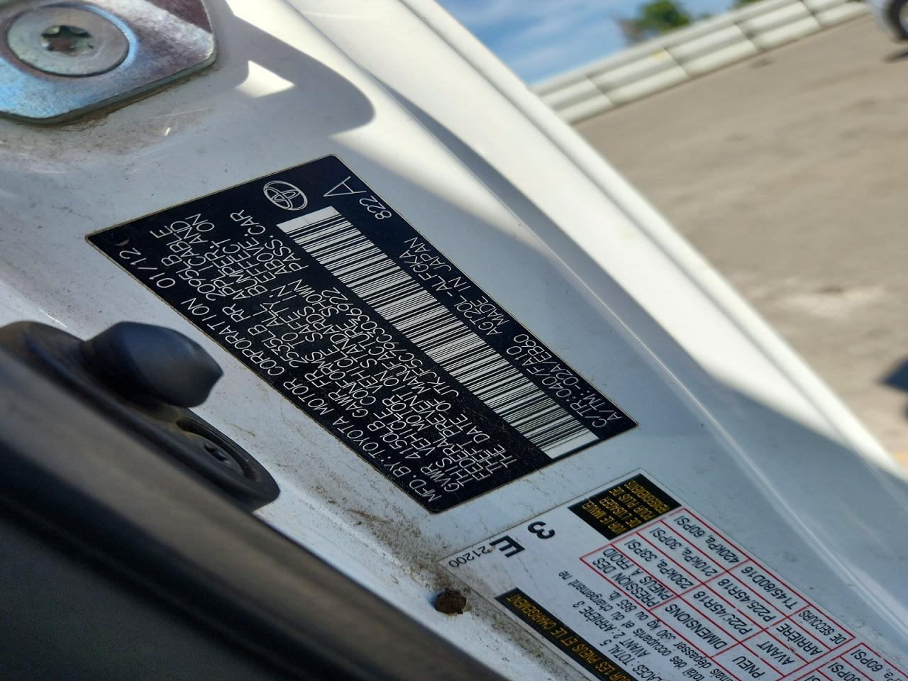 2012 SCION TC BASE