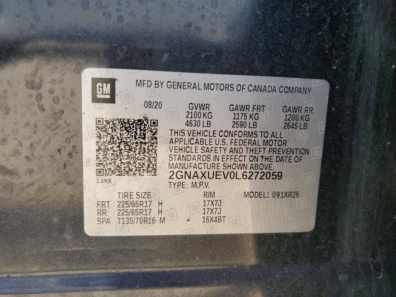 2020 CHEVROLET EQUINOX