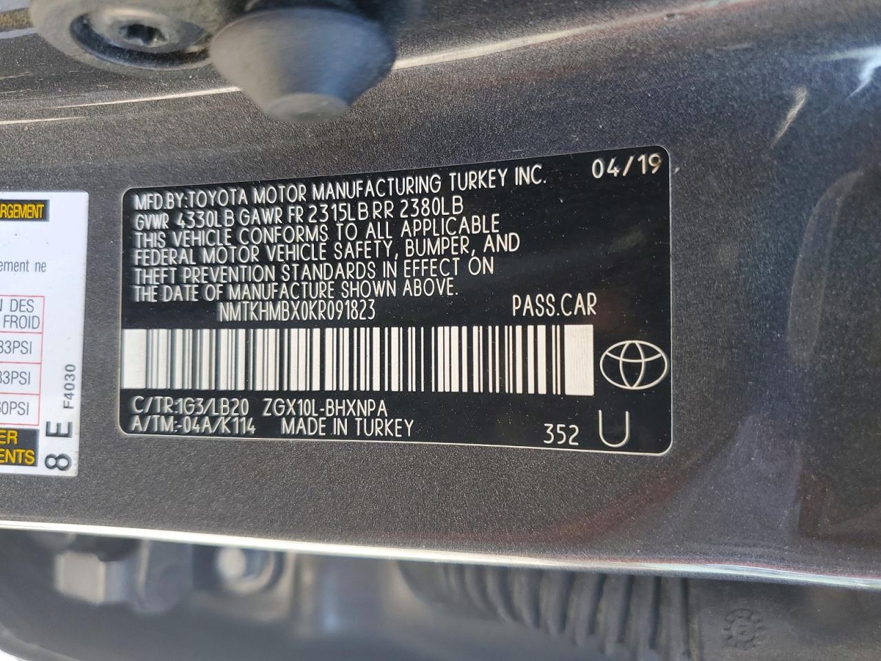 2019 TOYOTA C-HR