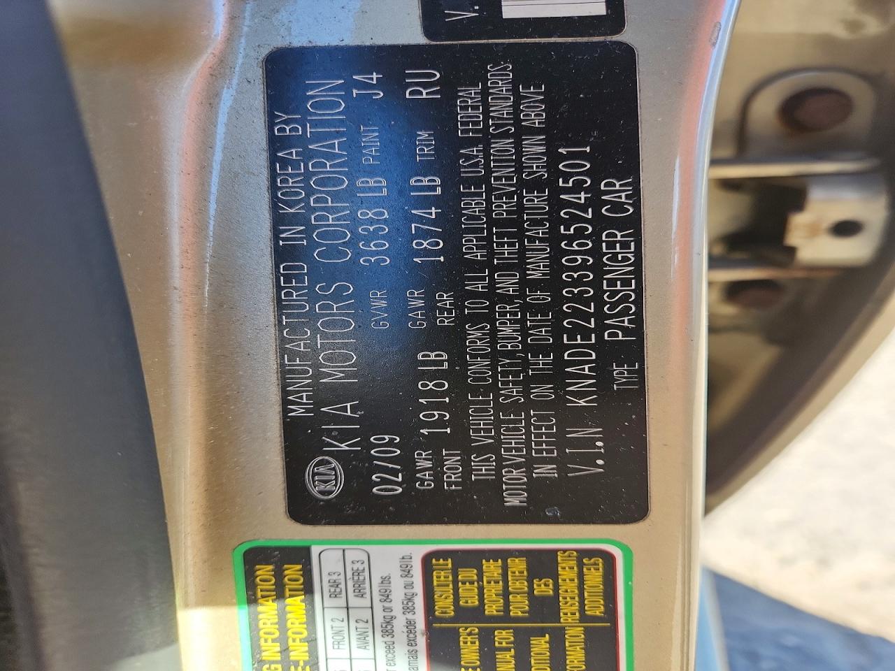 2009 KIA RIO