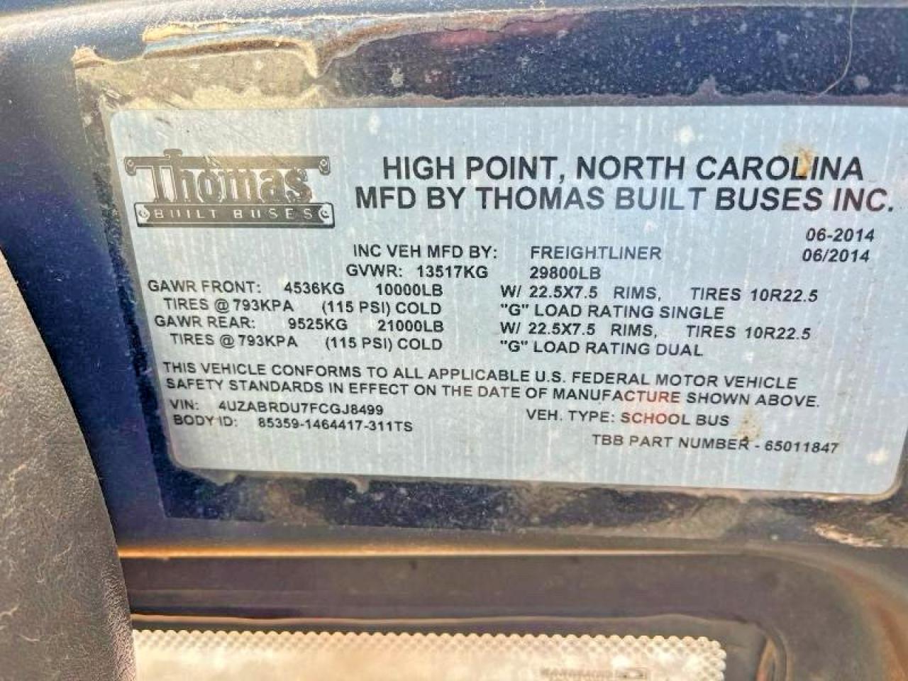 2015 FREIGHTLINER ALL OTHER