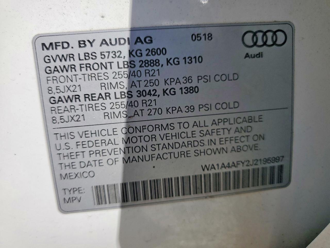 2018 AUDI SQ5