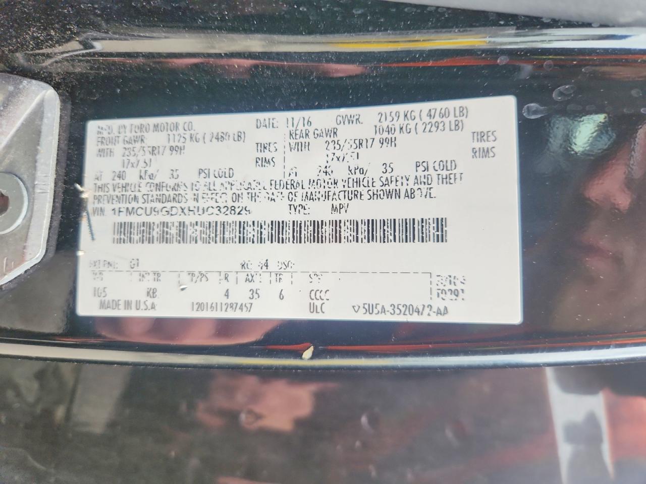 2017 FORD ESCAPE