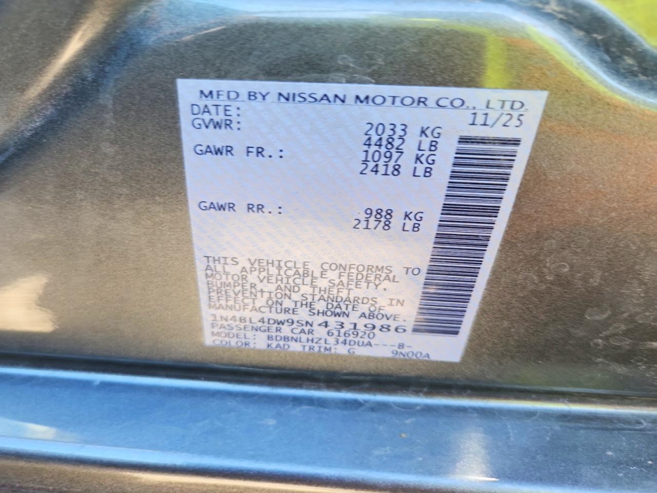 2025 NISSAN ALTIMA