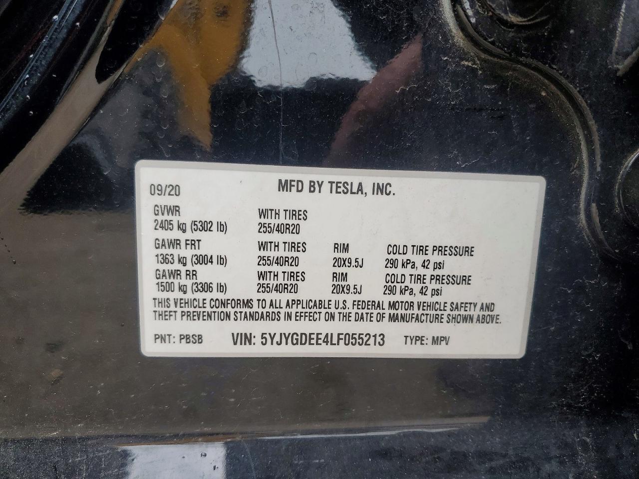 2020 TESLA MODEL Y