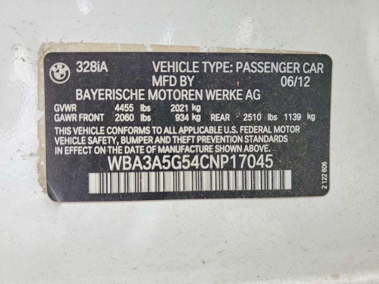 2012 BMW 3 SERIES