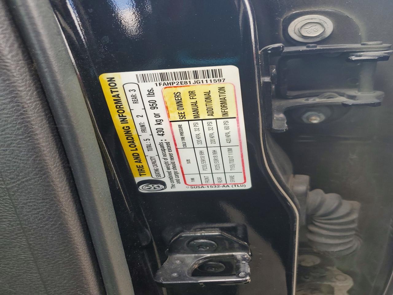 2018 FORD TAURUS