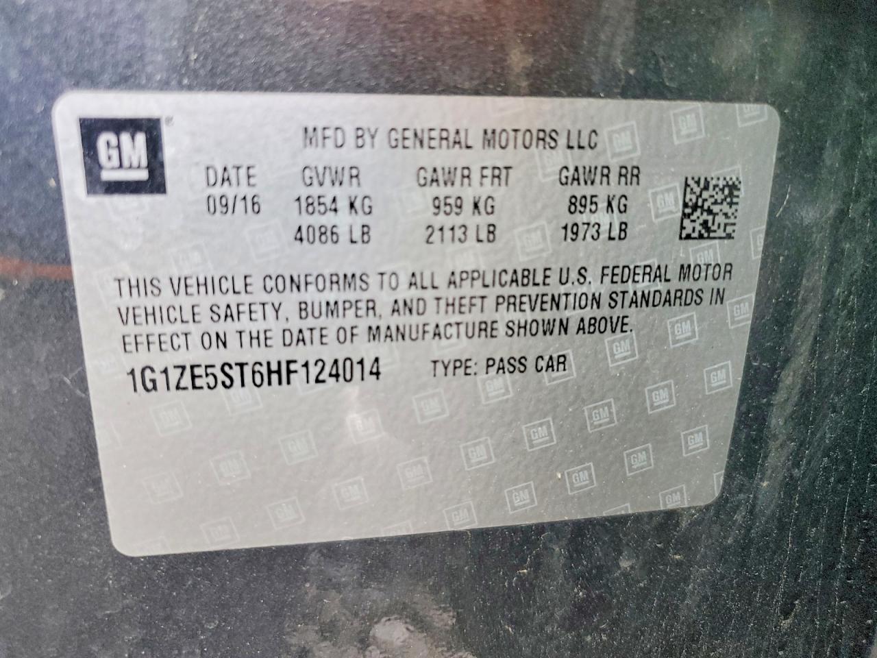 2017 CHEVROLET MALIBU