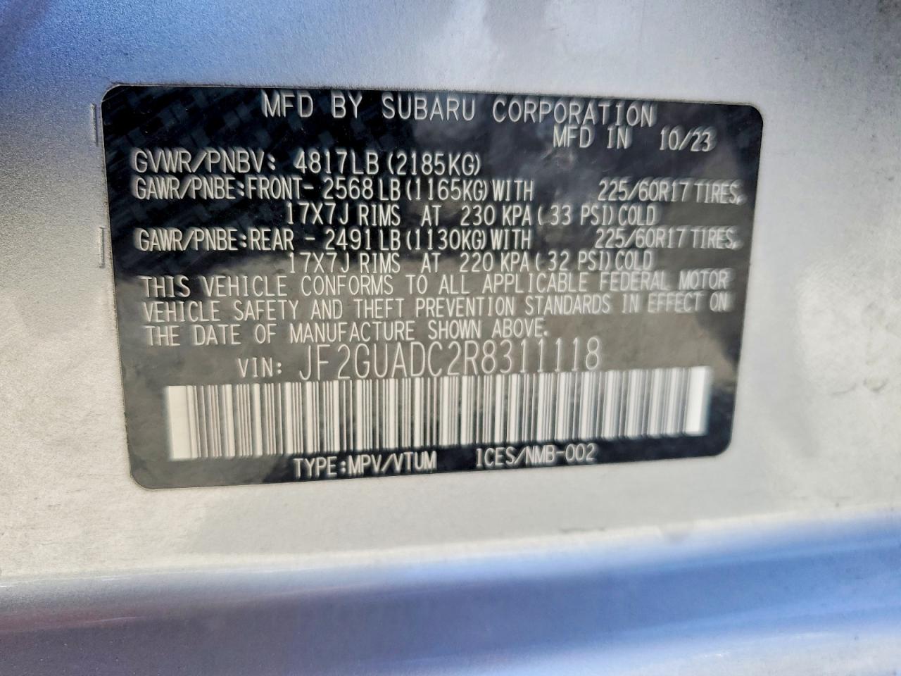 2024 SUBARU CROSSTREK