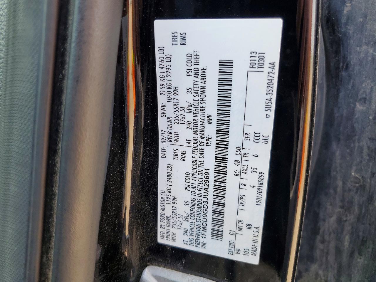 2018 FORD ESCAPE