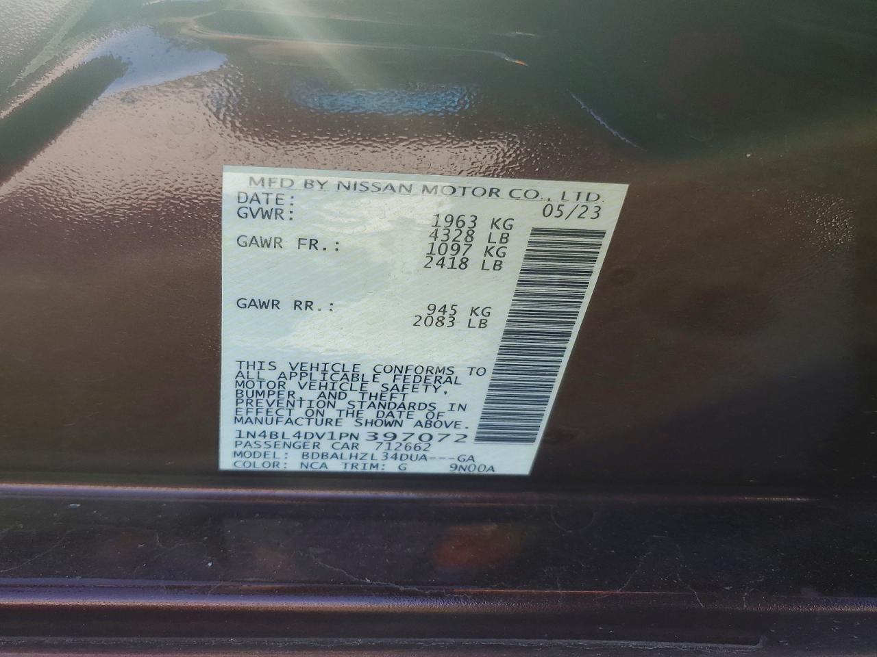 2023 NISSAN ALTIMA