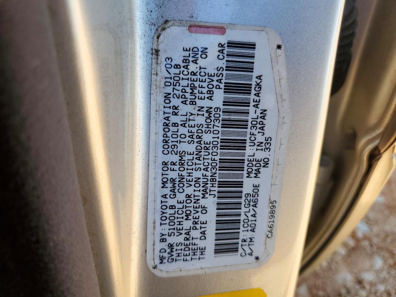 2003 LEXUS LS430